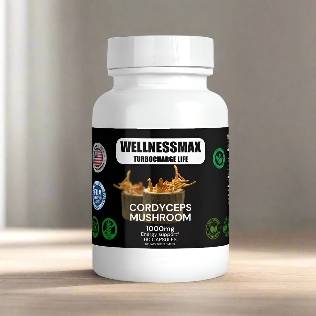 Cordyceps Mushroom Capsules 1000mg | Superfood Supplement