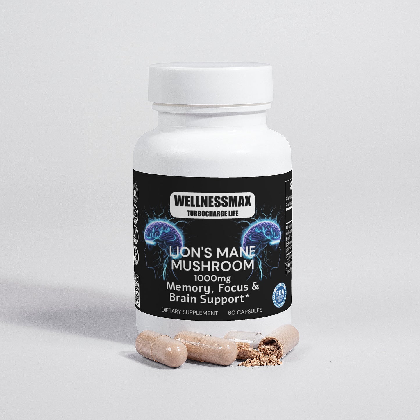 Organic Lion’s Mane Mushroom - 1000mg Per Serving