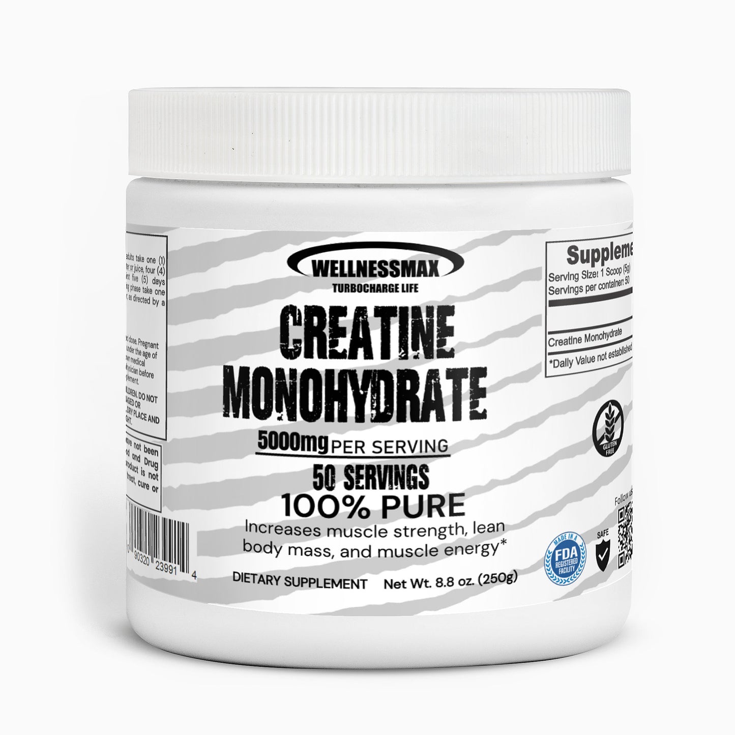 Poudre de monohydrate de créatine 100 % pure