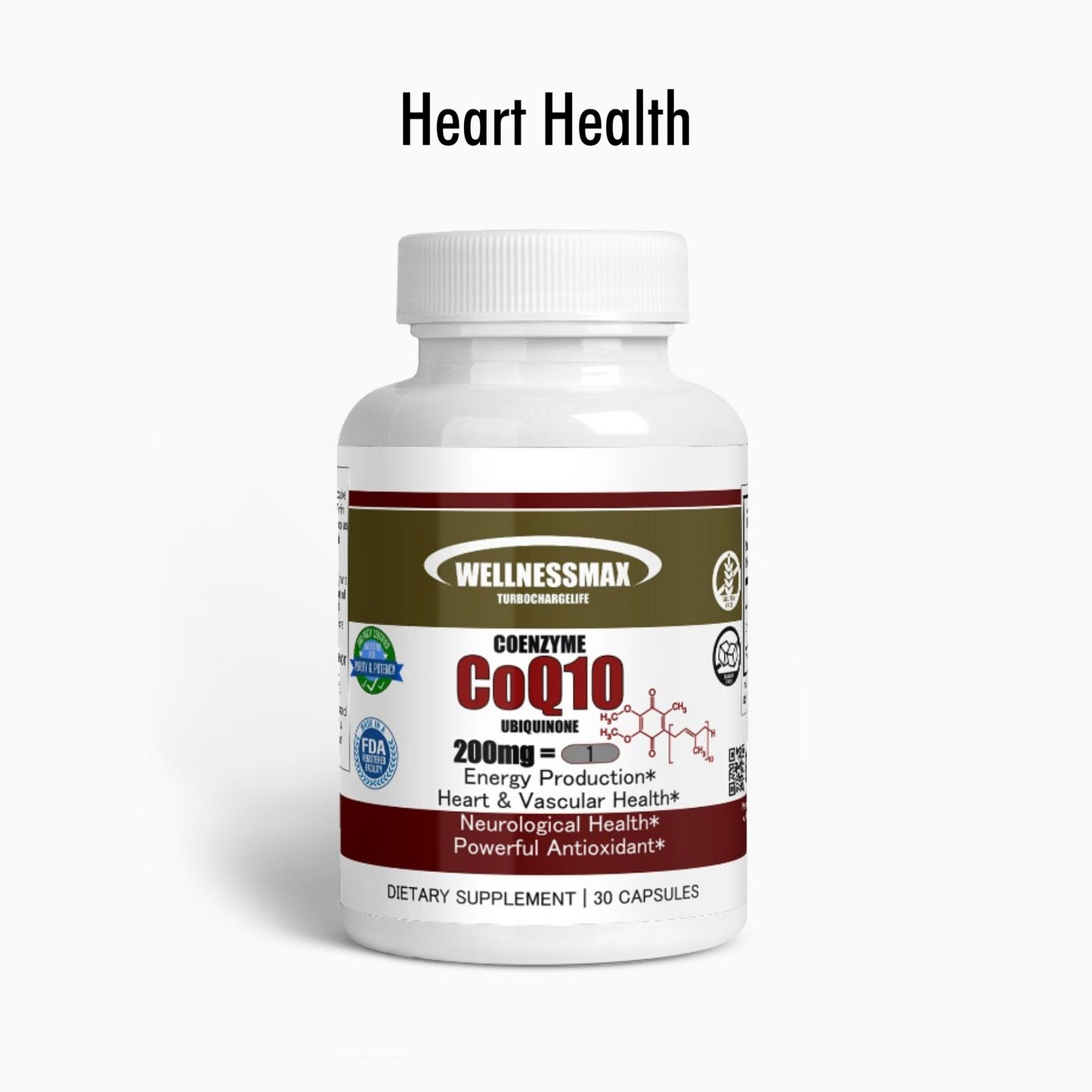 CoQ10 200 mg – Complément alimentaire pour le cœur