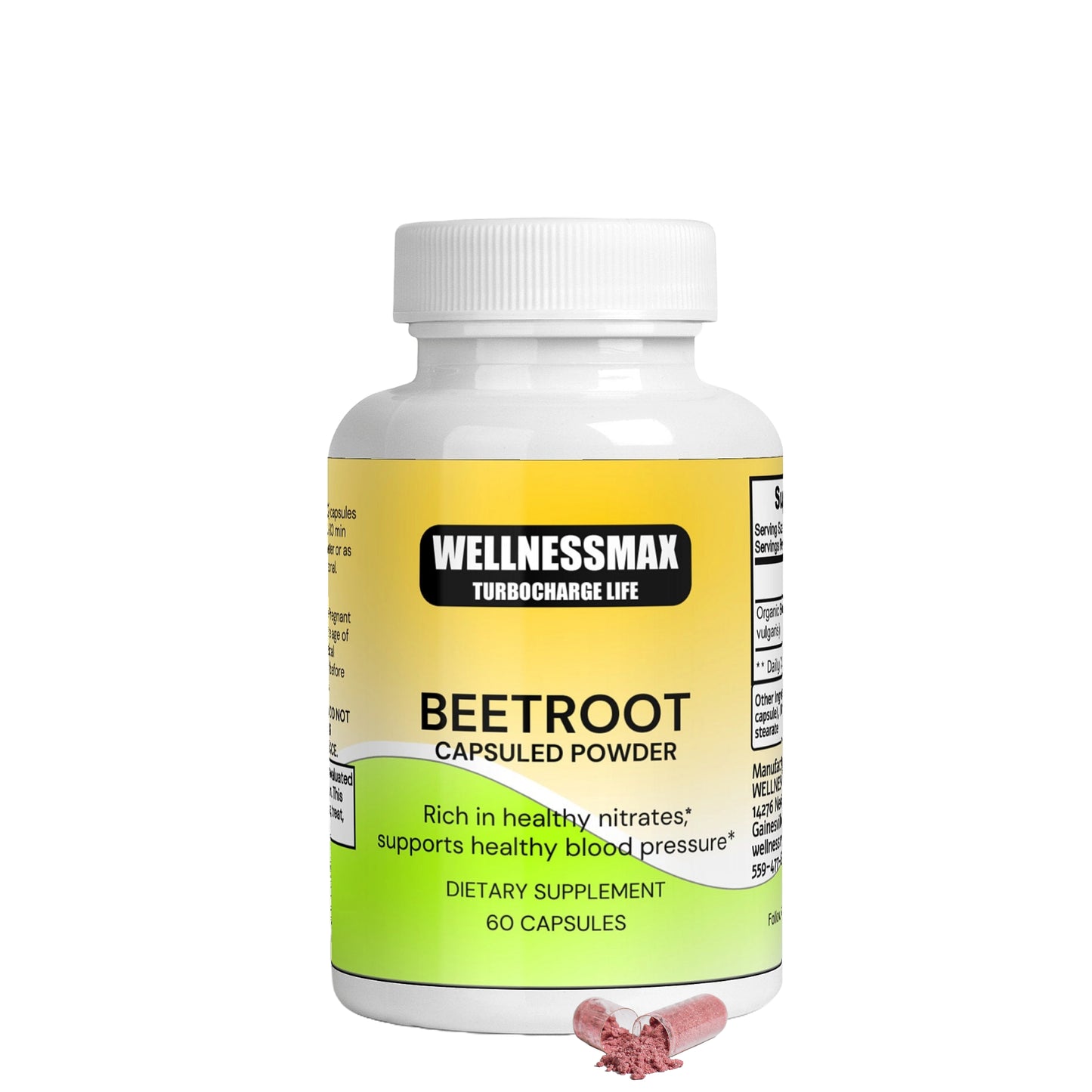 Gélules de betteraves biologiques – 1 300 mg par portion