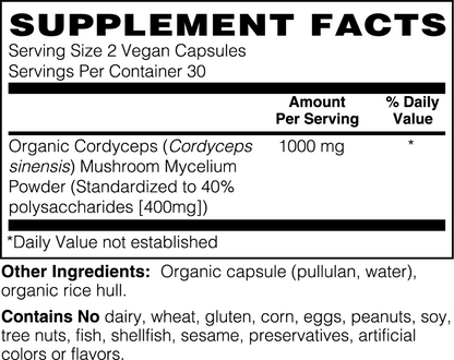 Integratore di funghi Cordyceps